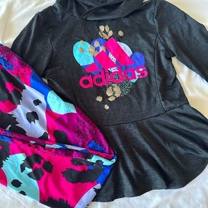 Adidas girls 6 sports leggings set